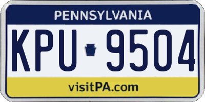 PA license plate KPU9504