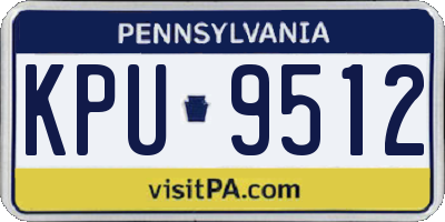 PA license plate KPU9512