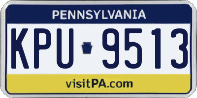 PA license plate KPU9513