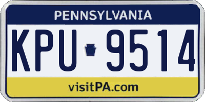 PA license plate KPU9514