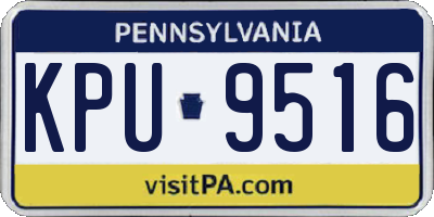 PA license plate KPU9516