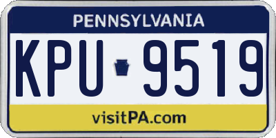 PA license plate KPU9519