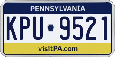 PA license plate KPU9521