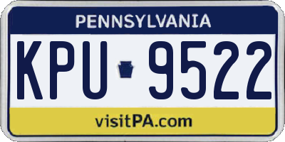 PA license plate KPU9522