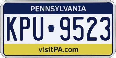 PA license plate KPU9523