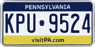 PA license plate KPU9524