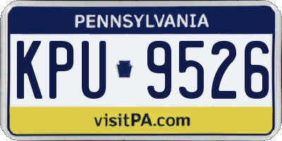 PA license plate KPU9526