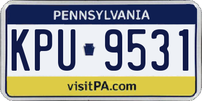PA license plate KPU9531