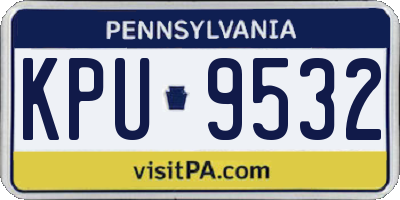 PA license plate KPU9532