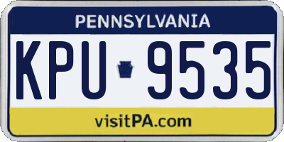 PA license plate KPU9535