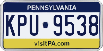 PA license plate KPU9538
