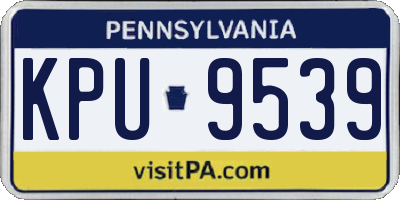 PA license plate KPU9539