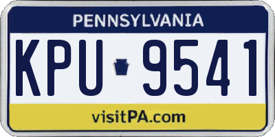 PA license plate KPU9541