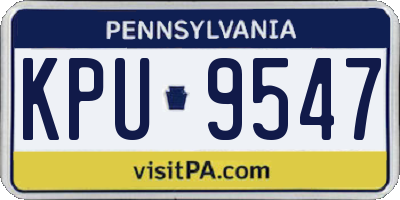 PA license plate KPU9547