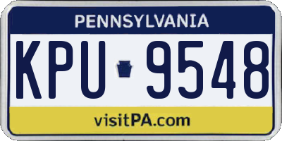 PA license plate KPU9548