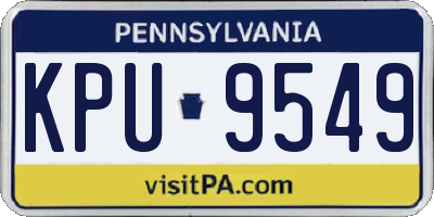 PA license plate KPU9549