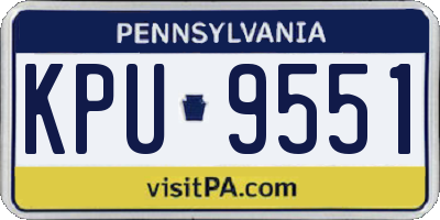 PA license plate KPU9551