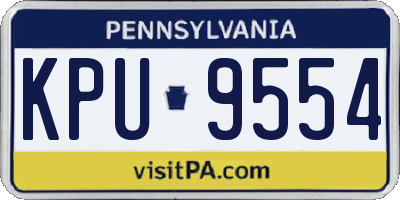 PA license plate KPU9554
