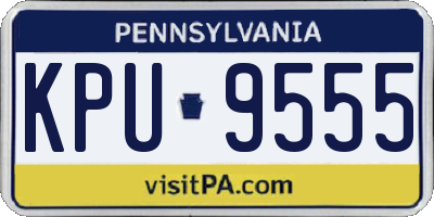 PA license plate KPU9555