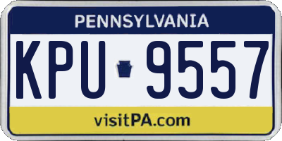 PA license plate KPU9557