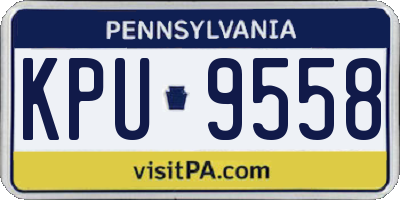 PA license plate KPU9558