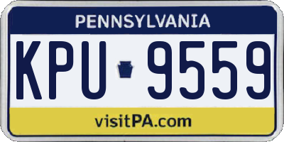 PA license plate KPU9559