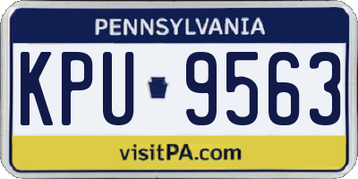PA license plate KPU9563