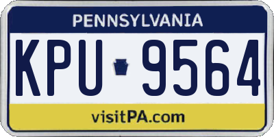 PA license plate KPU9564