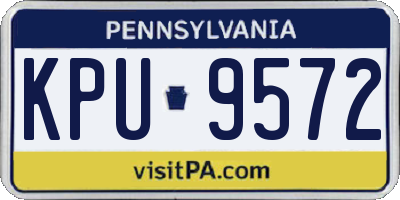 PA license plate KPU9572
