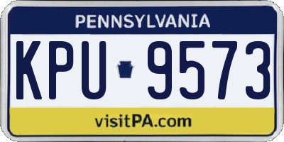PA license plate KPU9573