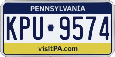 PA license plate KPU9574