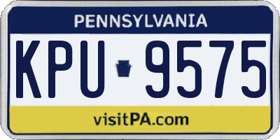 PA license plate KPU9575