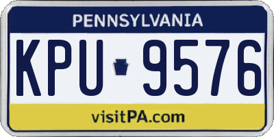 PA license plate KPU9576