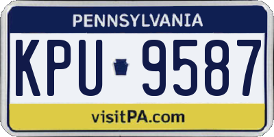 PA license plate KPU9587