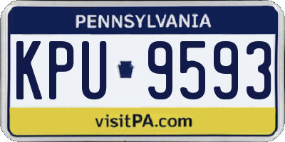 PA license plate KPU9593