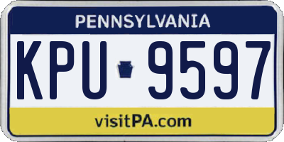 PA license plate KPU9597