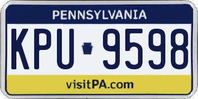 PA license plate KPU9598