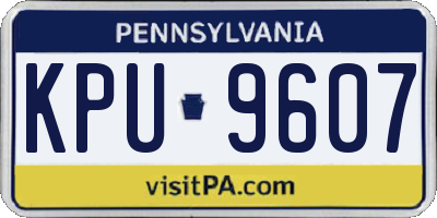 PA license plate KPU9607