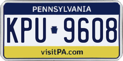 PA license plate KPU9608