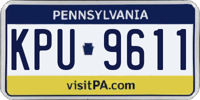 PA license plate KPU9611