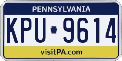 PA license plate KPU9614