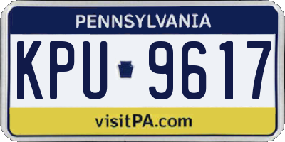 PA license plate KPU9617