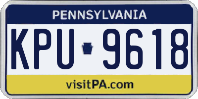 PA license plate KPU9618