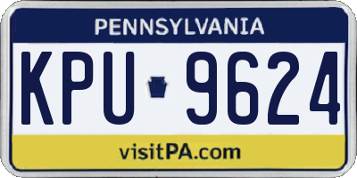 PA license plate KPU9624
