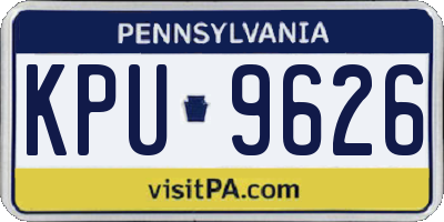 PA license plate KPU9626