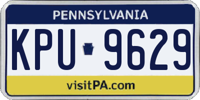PA license plate KPU9629