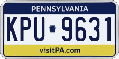 PA license plate KPU9631