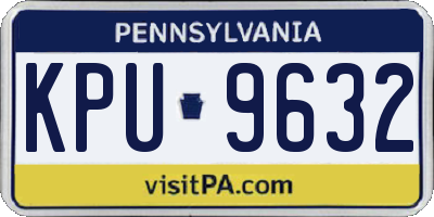 PA license plate KPU9632