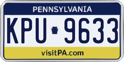 PA license plate KPU9633