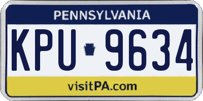 PA license plate KPU9634